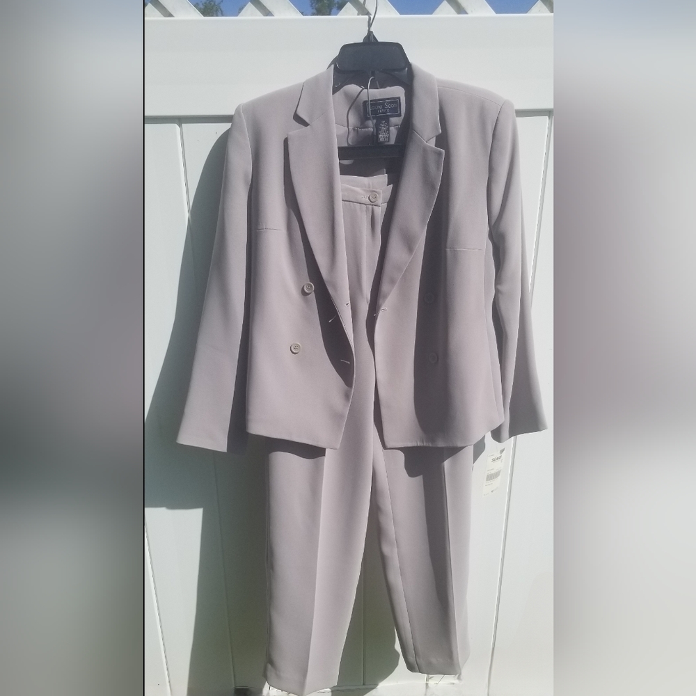 NWT Laura Scott Pantsuit 6 Taupe